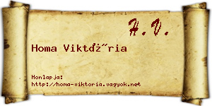 Homa Viktória névjegykártya